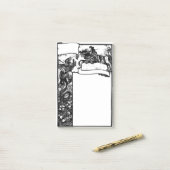 中世ドラゴンと騎士 ポストイット (デスク上)