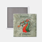 中世ドラゴンに用心 マグネット (正面/裏面)