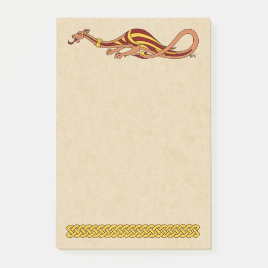 中世ドラゴンのデザイン2015年 ポストイット (正面)