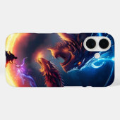 中世ドラゴンの戦い Case-Mate iPhoneケース (裏面 (横))