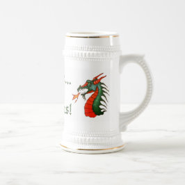 中世ドラゴンの用心して下さい ビールジョッキ