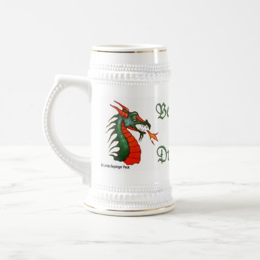 中世ドラゴンの用心して下さい ビールジョッキ (左)