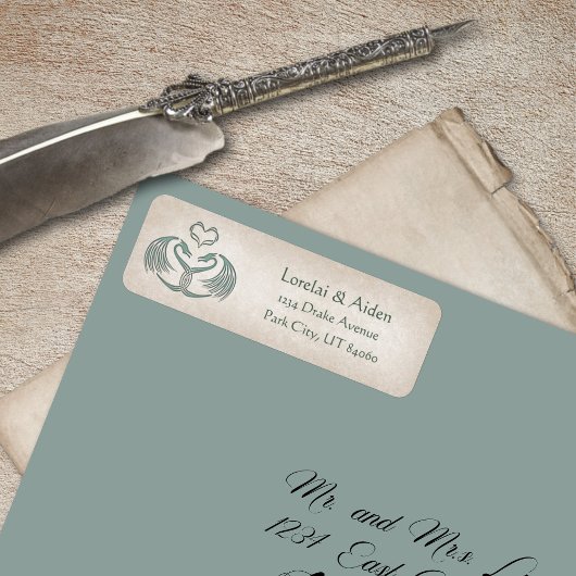 中世ドラゴンアドレス ラベル