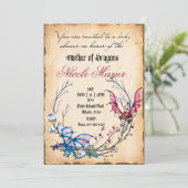 中世ドラゴンズの母ベビーシャワー招待状 招待状 (スタンド正面)