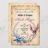 中世ドラゴンズの母ベビーシャワー招待状 招待状 (正面/裏面)