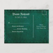 中世ドラゴンソードヴィンテージRSVPカード インビテーションポストカード (裏面)