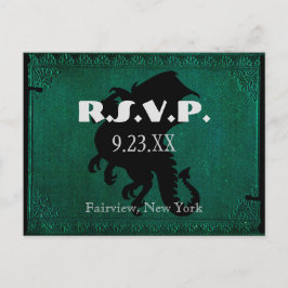 中世ドラゴンソードヴィンテージRSVPカード インビテーションポストカード