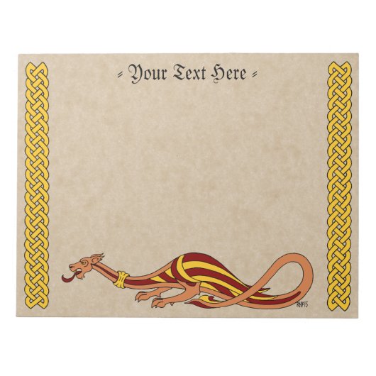 中世ドラゴンデザイン2015 ノートパッド (正面)