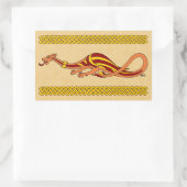 中世ドラゴンデザイン2015 長方形シール (バッグ)