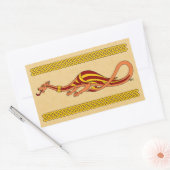 中世ドラゴンデザイン2015 長方形シール (封筒)