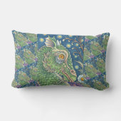 中世ドラゴンヘッドポートレート、お洒落ファンタジー ランバークッション (裏面)