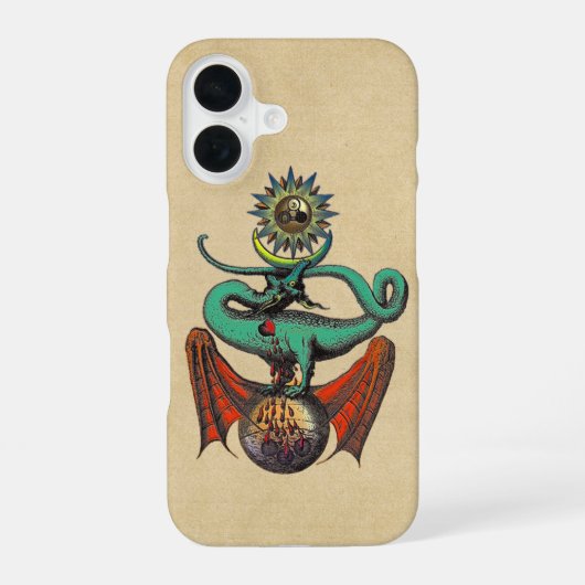 中世ドラゴンリプリー絵巻 iPhone 16ケース (裏面)