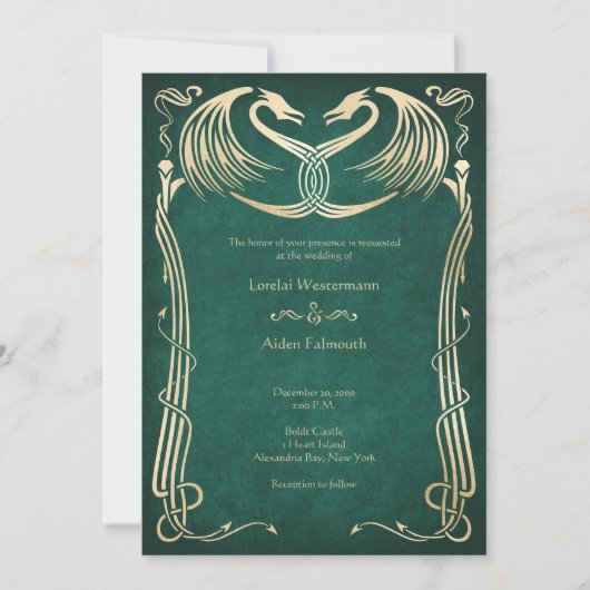 中世ドラゴン結婚ズ 招待状 (正面)