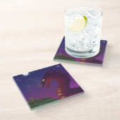 中世ドラゴン ガラスコースター (アングル)