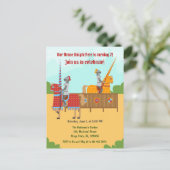 中世ナイツトーナメント誕生日パーティー インビテーションポストカード (スタンド正面)