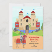 中世ナイツトーナメント誕生日パーティー サンキューカード (正面)