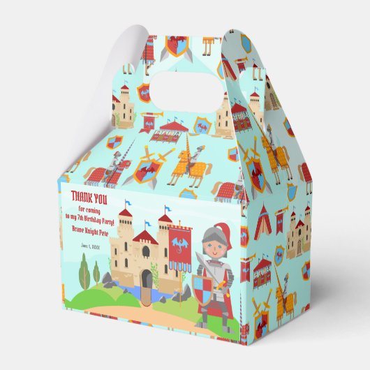 中世ナイツトーナメント誕生日パーティー フェイバーボックス (正面サイド)