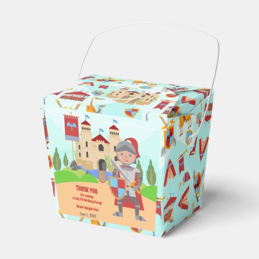 中世ナイツトーナメント誕生日パーティー フェイバーボックス (正面サイド)