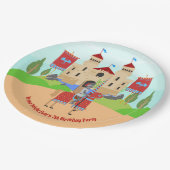 中世ナイツトーナメント誕生日パーティー ペーパープレート (アングル)