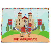 中世ナイツトーナメント誕生日パーティー ラージペーパーバッグ (正面)