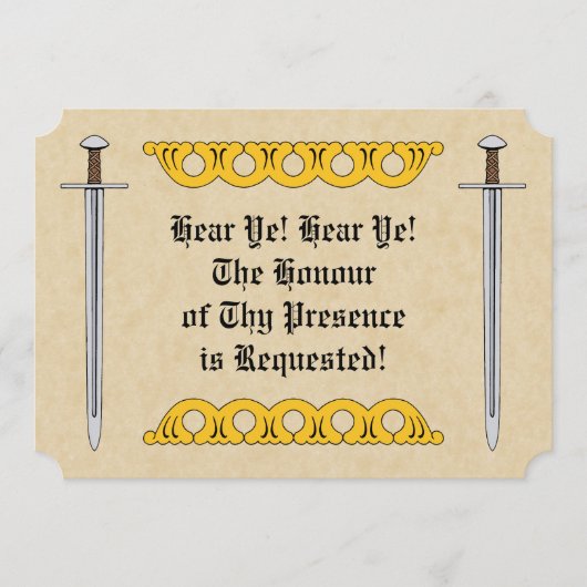 中世ノルマンの刀と装飾帯 (正面)