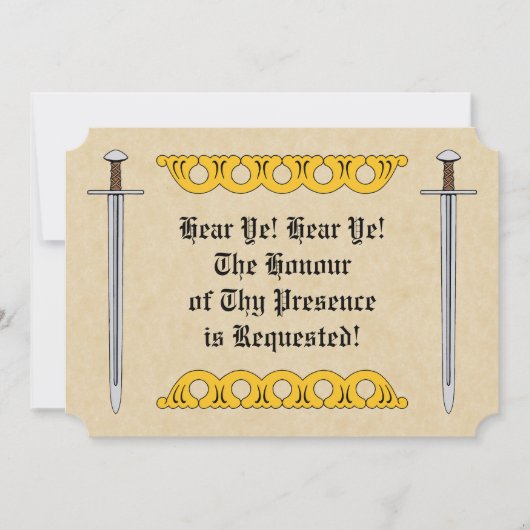 中世ノルマンの刀と装飾帯 (正面)