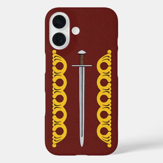 中世ノルマンの剣と装飾帯ケースマ Case-Mate iPhoneケース (裏面)