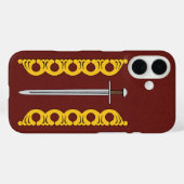 中世ノルマンの剣と装飾帯ケースマ Case-Mate iPhoneケース (裏面 (横))