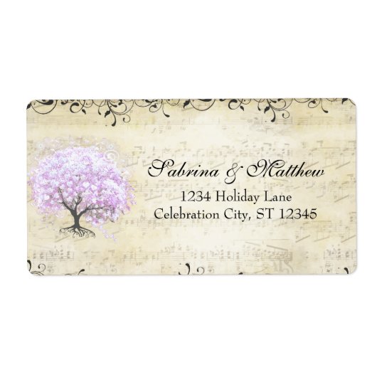 中世ハートリーフラベンダーツリーラブバードリターン ラベル (正面)