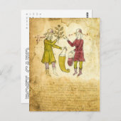 中世ハーバリスト原稿イラストレーションカード ポストカード (正面/裏面)
