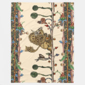 中世バイオリニストの獅子を作る獣 フリースブランケット (正面)