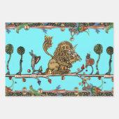 中世バイオリニストの獅子を作る獣 ラッピングペーパーシート (正面)