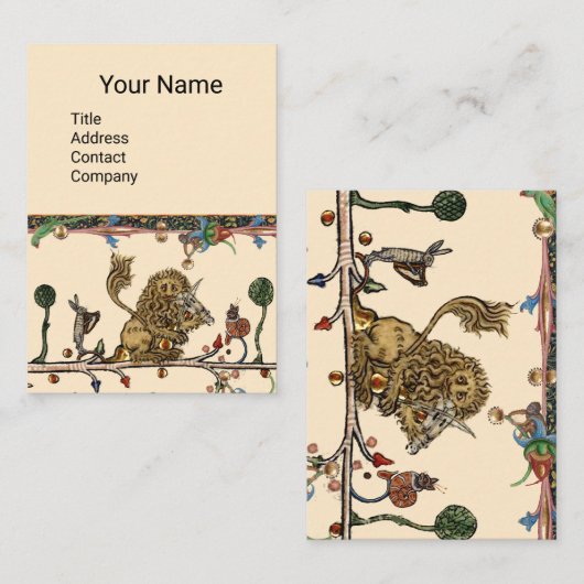 中世バイオリニストの獅子を作る獣 名刺 (正面/裏面)