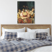 中世バルコニーに面した美しい女性たち キャンバスプリント (インサイチュ (寝室))