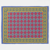 中世パターン フリースブランケット (正面(横))