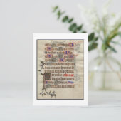 中世パーチメントのはがき ポストカード (スタンド正面)