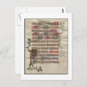 中世パーチメントのはがき ポストカード (正面/裏面)