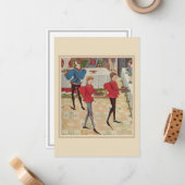 中世パーティーお祝いフラットノートカード ノートカード (正面/裏面インサイチュ)