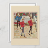 中世パーティーお祝いフラットノートカード ノートカード (正面/裏面)