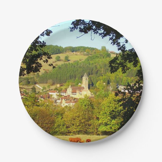 中世ビレッジオブプラザック紙プレート ペーパープレート (正面)