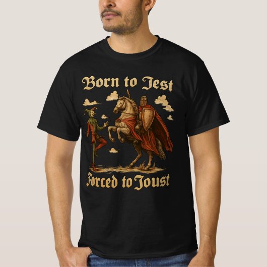 中世ビンテージ、ジョストに挑むはめに Tシャツ (正面)
