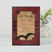 中世ファンタジーのドラゴンの結婚式招待状 招待状 (スタンド正面)