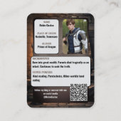 中世ファンタジーコスプレ用コスカード | QRコード 名刺 (裏面)