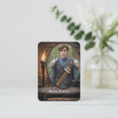 中世ファンタジーコスプレ用コスカード | QRコード 名刺 (スタンド正面)