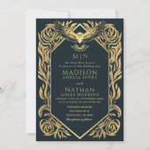 中世ファンタジーフクロウ結婚式招待状 招待状 (正面)