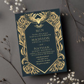 中世ファンタジーフクロウ結婚式招待状 招待状