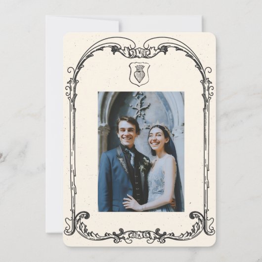 中世ファンタジー中世版木、銅版、版画 セーブザデート (裏面)