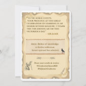 中世ファンタジー卒業招待状 招待状 (裏面)