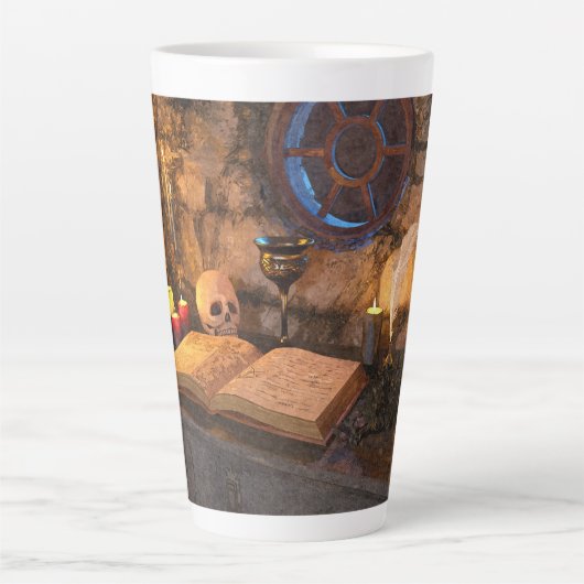 中世ファンタジー魔法使いの書斎 カフェラテマグ (正面)