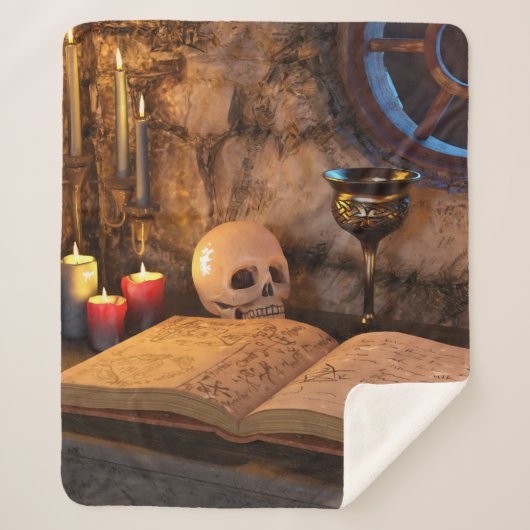 中世ファンタジー魔法使いの書斎 シェルパブランケット (正面)
